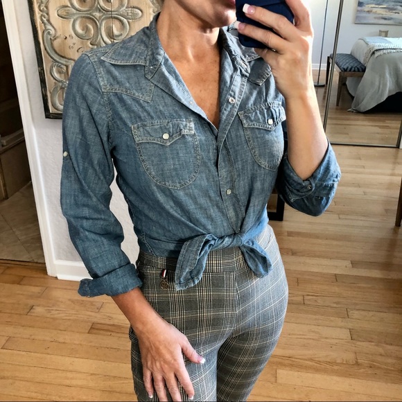 GAP Tops - Gap denim button down shirt